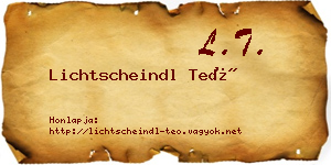 Lichtscheindl Teó névjegykártya